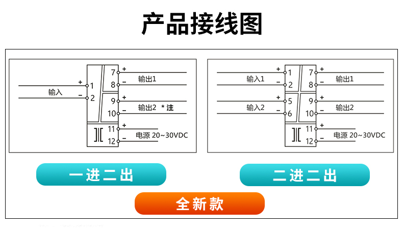 MIK-401Y信號(hào)隔離器產(chǎn)品接線圖